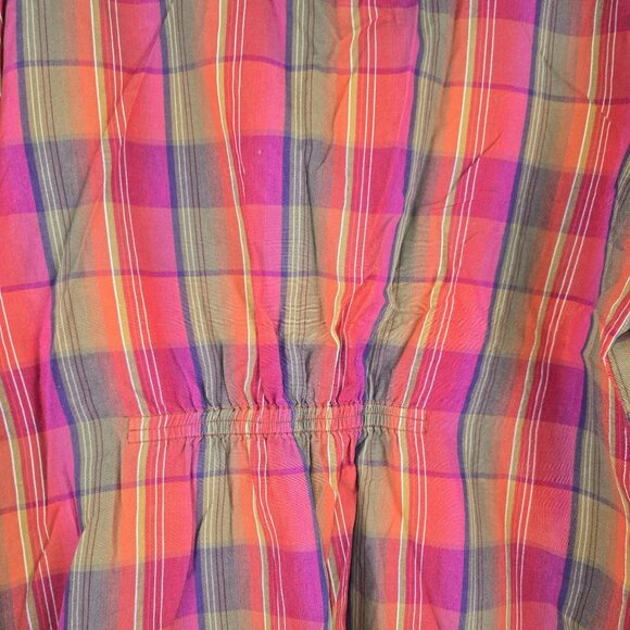 Christopher & Banks Plaid Button-Up Shirt With 3/4 Sleeves Size M JH1848 - Picture 6 of 7